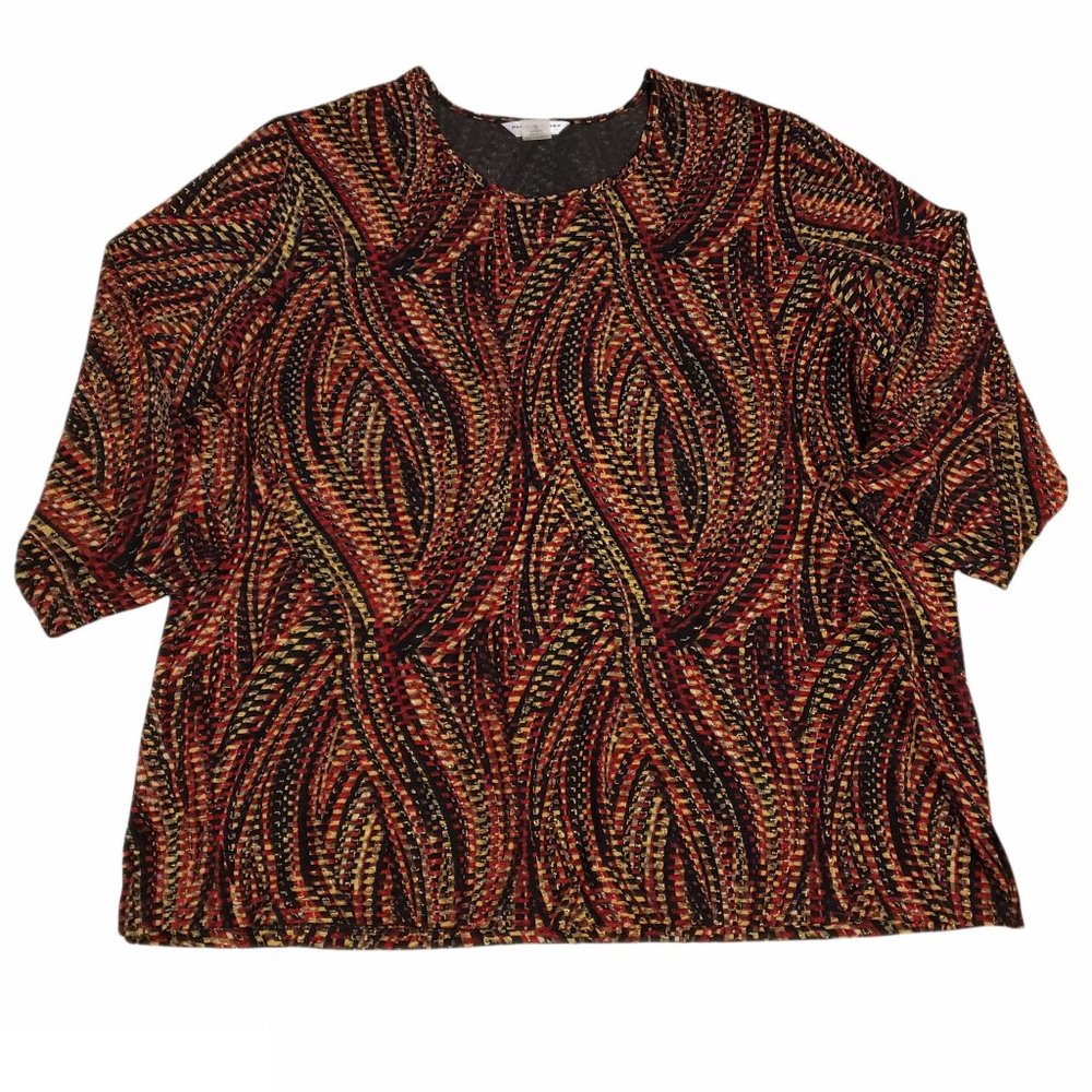 Allison Daley Textured 3/4 Sleeve Top